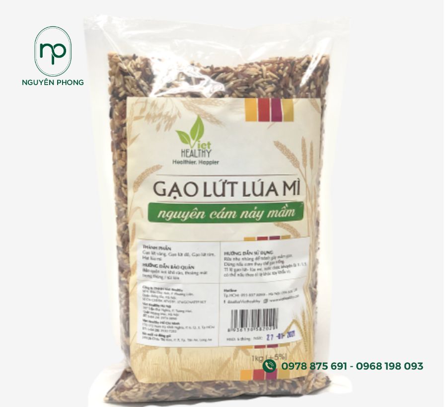 Mẫu tem gạo lứt lúa mì